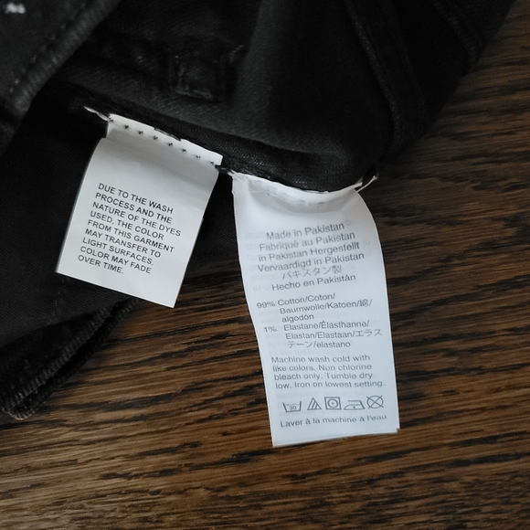 Madewell Black Denim Button-Down Mini Skirt. Size 24 (US XXS) - Picture 5 of 6